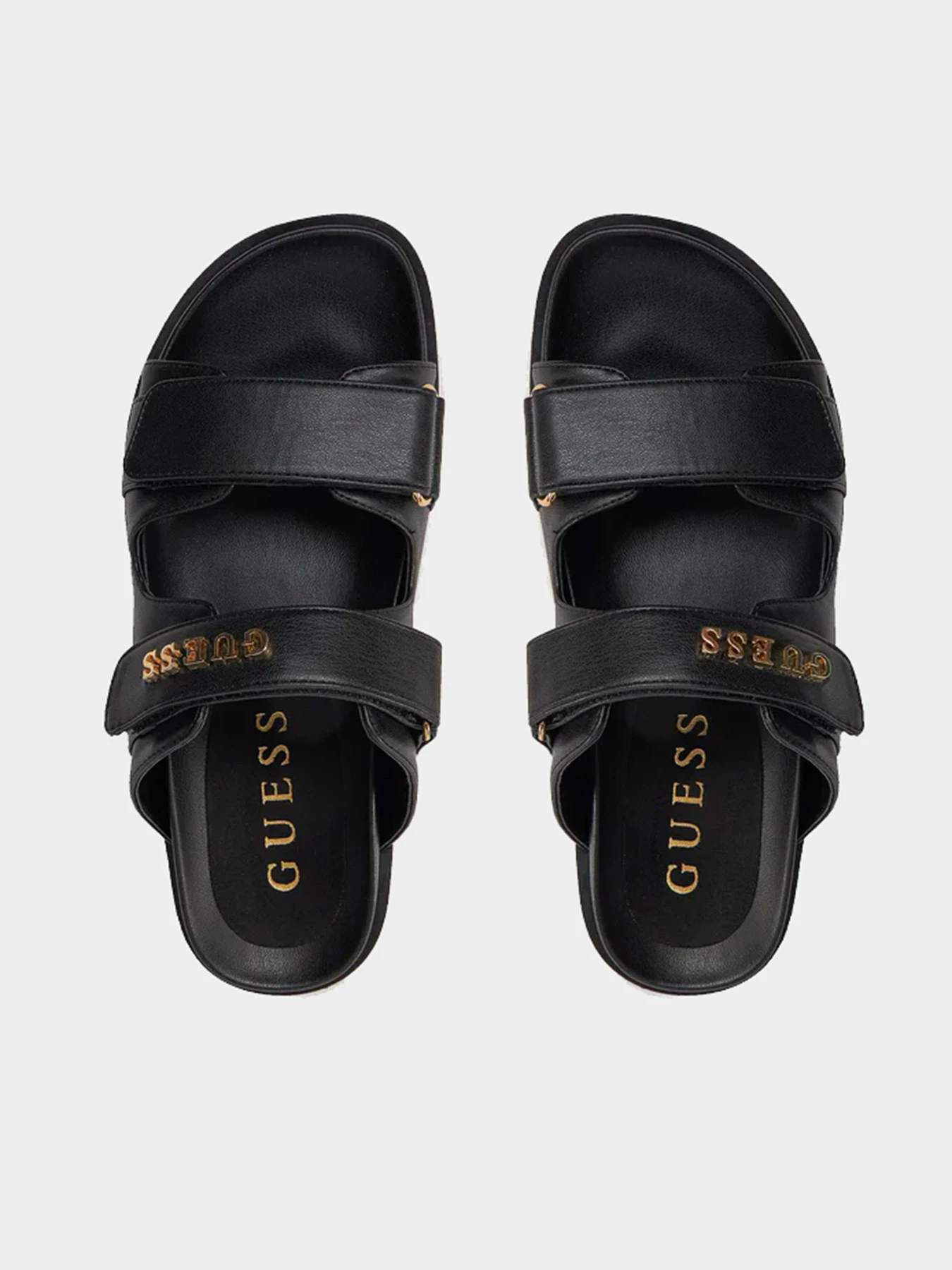 Шлёпанцы GUESS модель FLJFBU-ELE19-BLACK Шлёпанцы GUESS модель FLJFBU-ELE19-BLACK Фото
