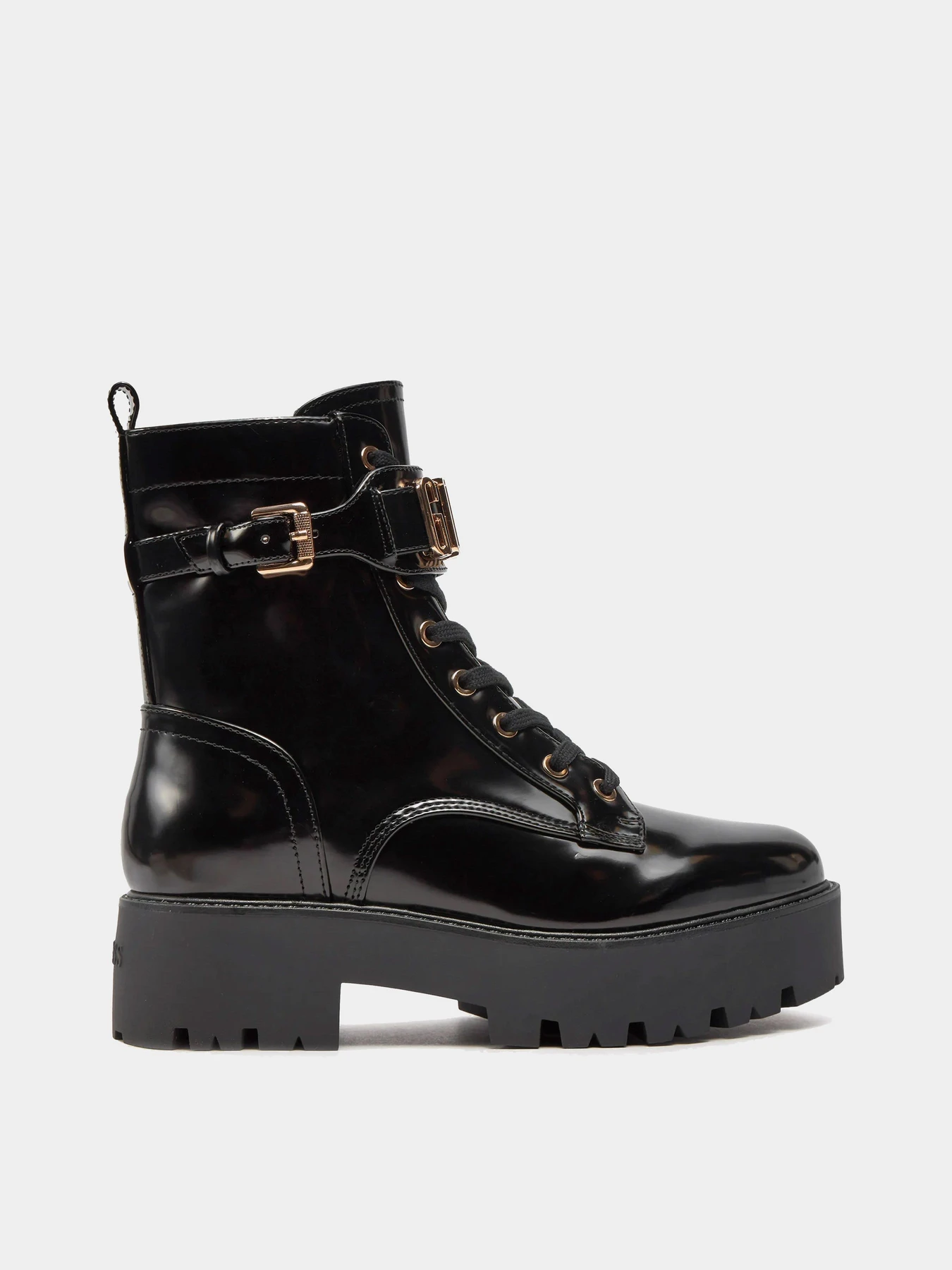 Ботинки и сапоги GUESS модель FLTSOM-PAT10-BLACK Ботинки и сапоги GUESS модель FLTSOM-PAT10-BLACK Фото