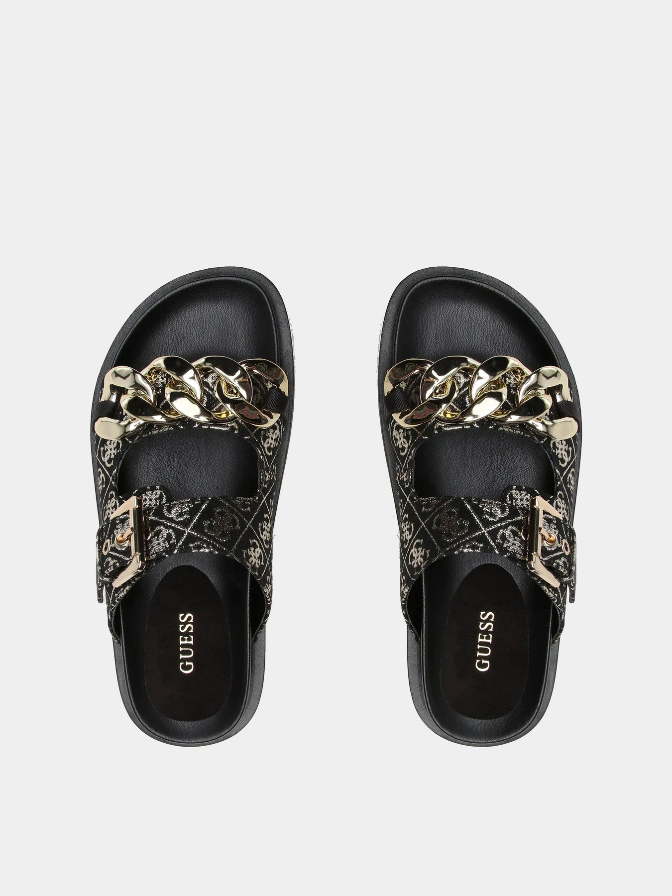 Шлёпанцы GUESS модель FL6FAT-FAL03-BLKPL Шлёпанцы GUESS модель FL6FAT-FAL03-BLKPL Фото