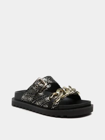 Шлёпанцы GUESS модель FL6FAT-FAL03-BLKPL Фото