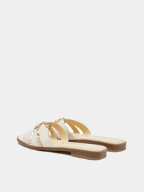 Шлёпанцы GUESS модель FLJRLL-LEA19-CREAM Фото