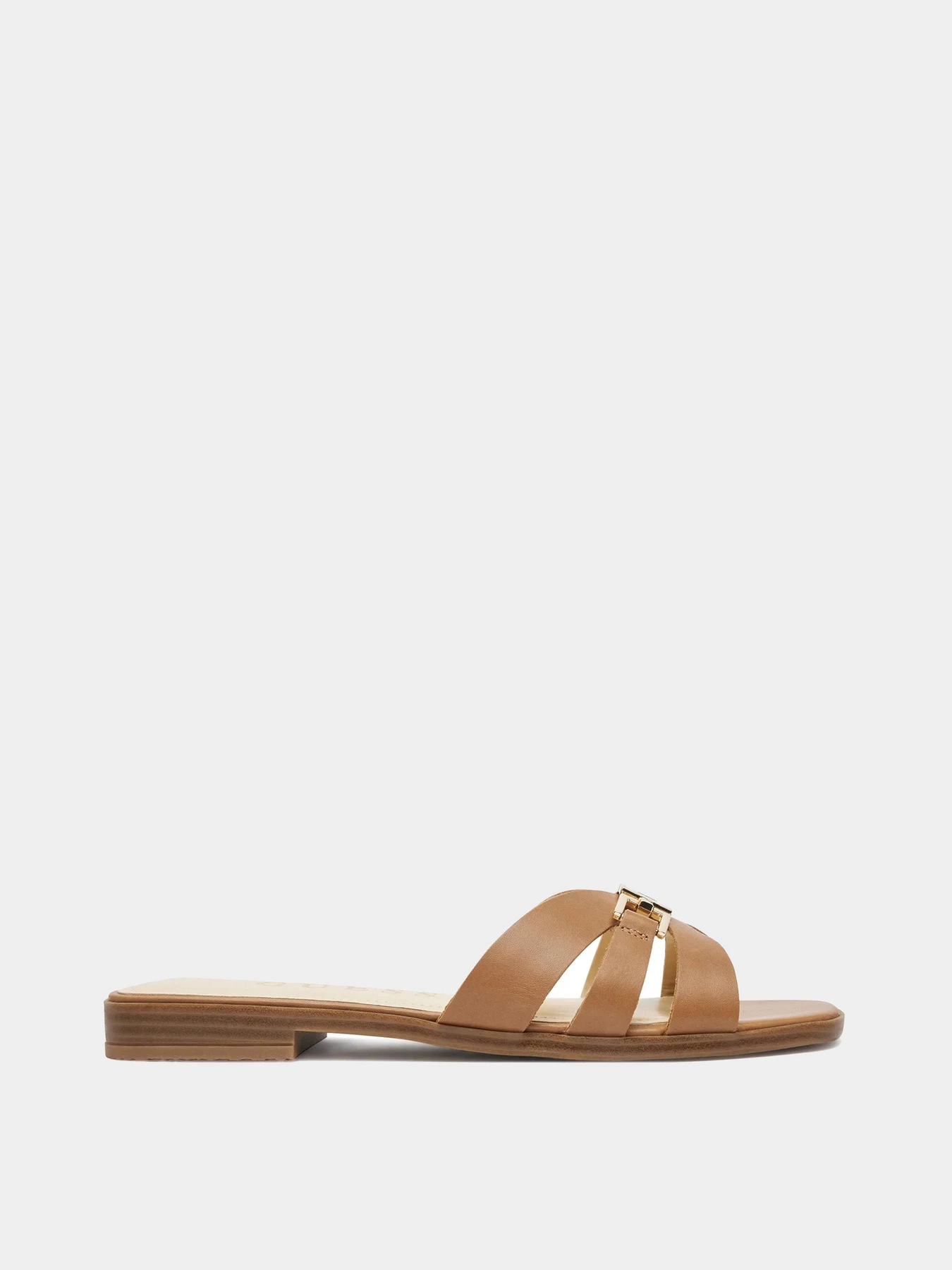 Шлёпанцы GUESS модель FLJRLL-LEA19-TAN Шлёпанцы GUESS модель FLJRLL-LEA19-TAN Фото