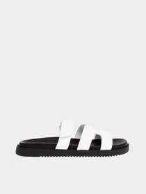 Шлёпанцы Steve Madden модель SM11003028 WHITE ACTION LEATHER Фото