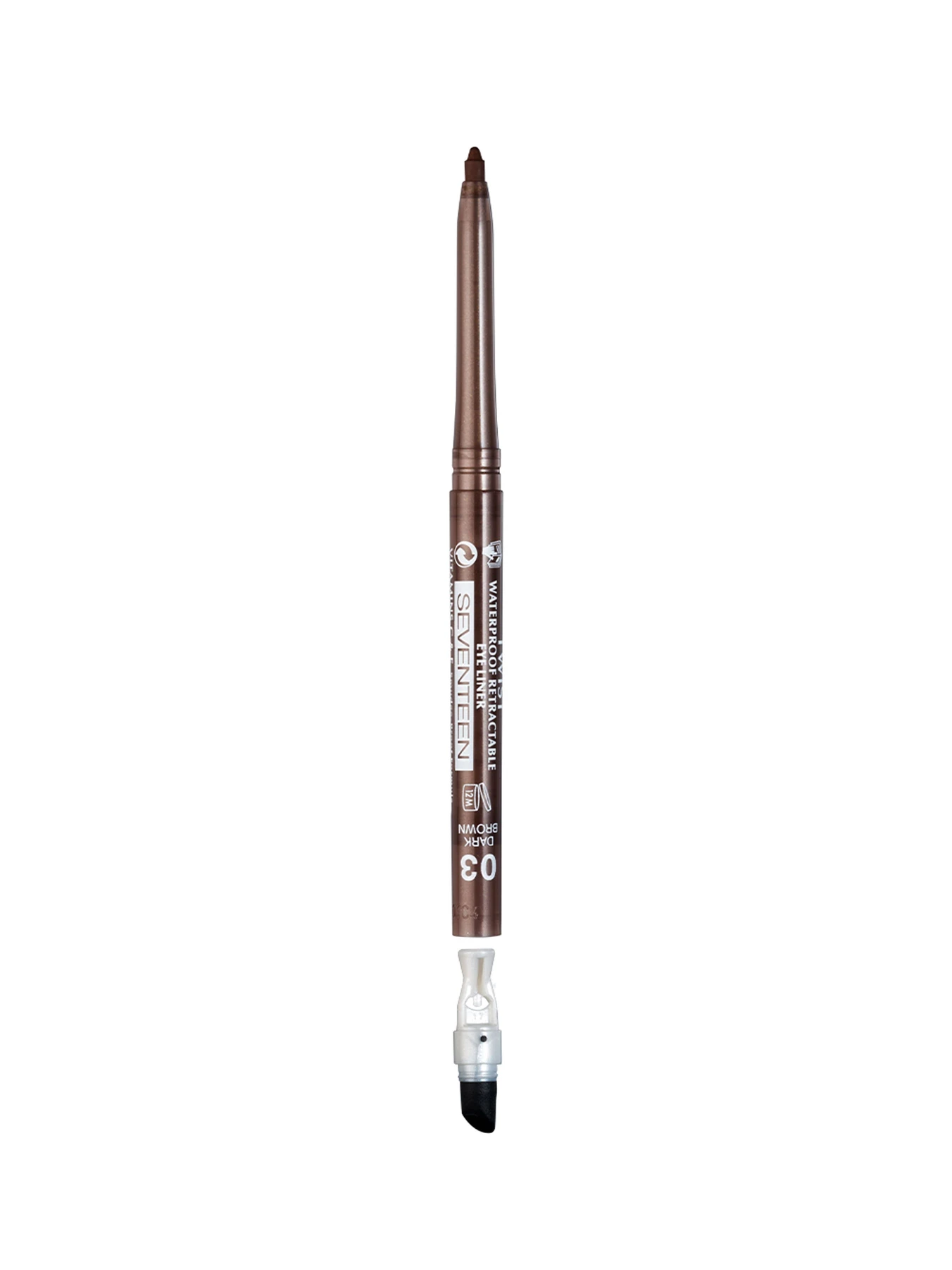 Карандаш для век автоматический с точилкой и спонжем "Twist Waterproof Retractable Eye Line SEVEN7EEN модель 5,20E+12 Карандаш для век автоматический с точилкой и спонжем "Twist Waterproof Retractable Eye Line SEVEN7EEN модель 5,20E+12 Фото
