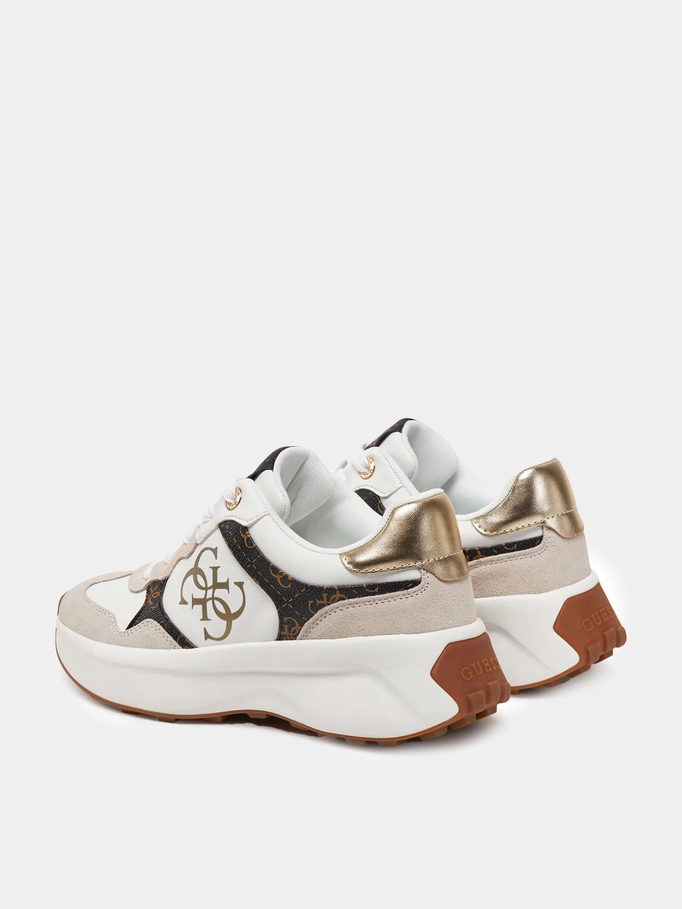Кроссовки GUESS модель FLPLUC-PEL12-WHIBR Кроссовки GUESS модель FLPLUC-PEL12-WHIBR Фото
