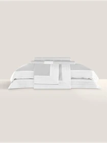 Комплект постельного белья Эдем сер/бел 200х210/260х270/50х70 TOGAS модель 1006.00826 Фото