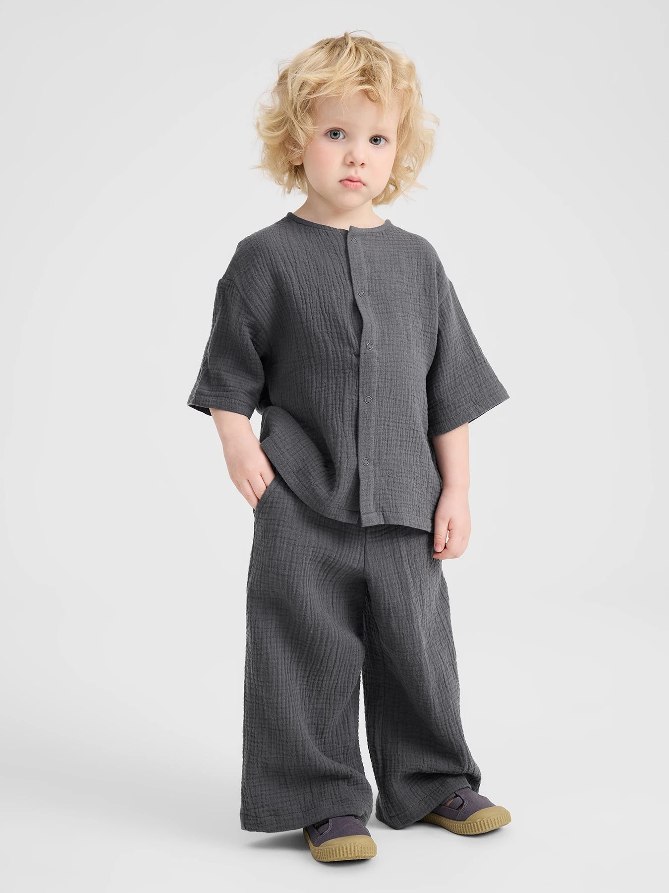 Рубашки Happy Baby модель 88271_dark-grey Рубашки Happy Baby модель 88271_dark-grey Фото