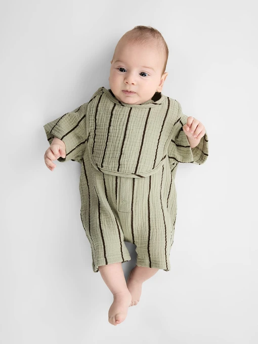 Одежда для младенцев Happy Baby модель 88269_green-with-stripes Фото