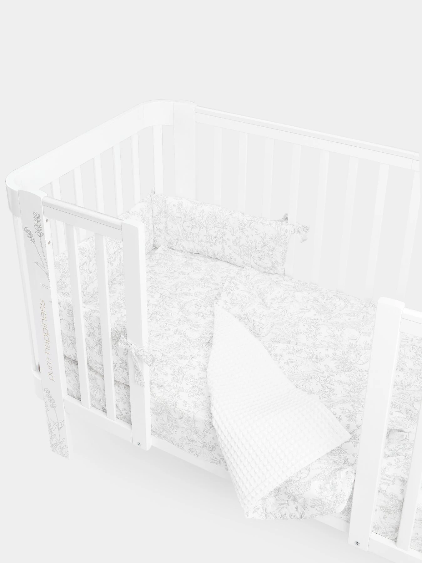 Покрывало 100х100 см Happy Baby модель 87553_white Покрывало 100х100 см Happy Baby модель 87553_white Фото