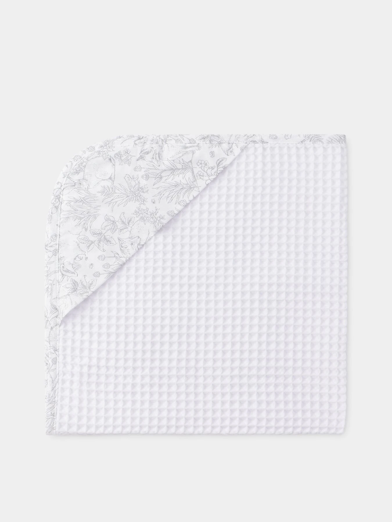 Полотенце с капюшоном 100х100 см Happy Baby модель 87554_white Полотенце с капюшоном 100х100 см Happy Baby модель 87554_white Фото