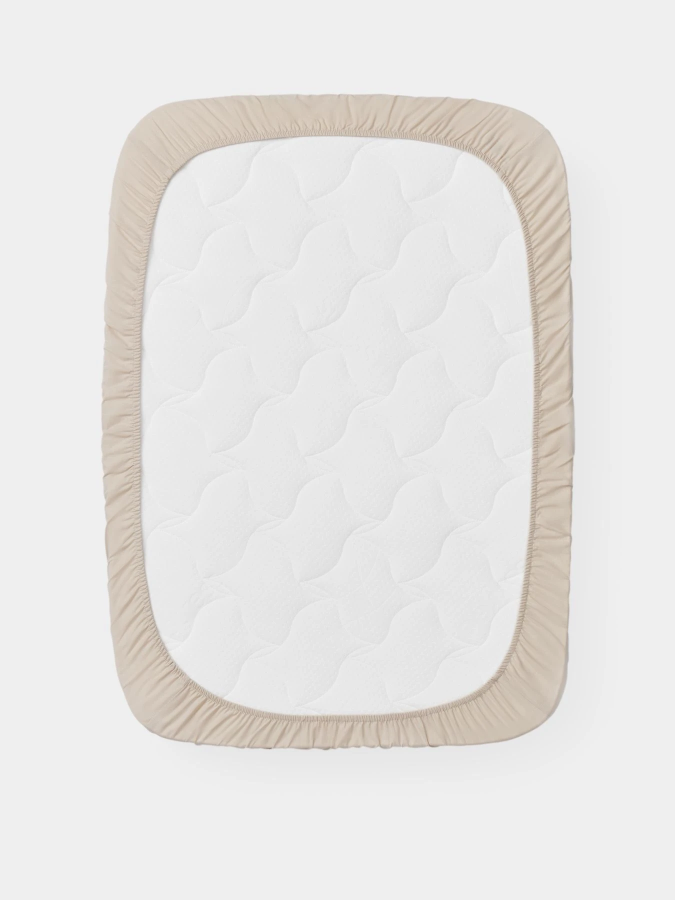 Простыня на резинке 100х70 см Happy Baby модель 87543_beige Простыня на резинке 100х70 см Happy Baby модель 87543_beige Фото