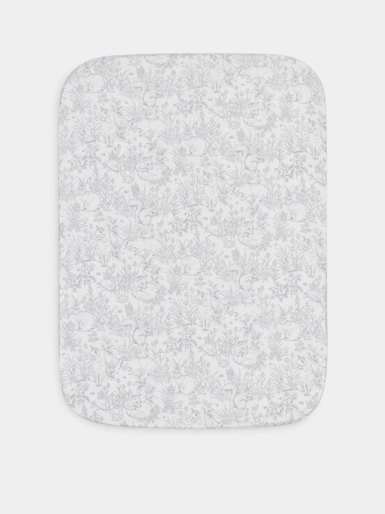 Простыня на резинке 100х70 см Happy Baby модель 87546_grey Простыня на резинке 100х70 см Happy Baby модель 87546_grey Фото