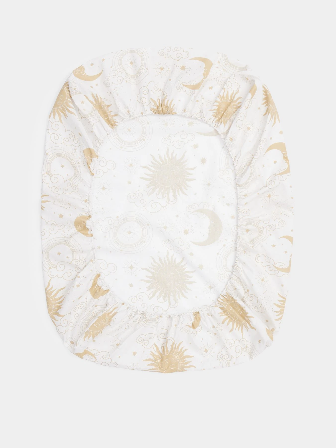 Простыня на резинке 100х70 см Happy Baby модель 87546_beige Простыня на резинке 100х70 см Happy Baby модель 87546_beige Фото