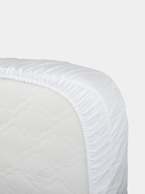 Простыня на резинке 100х70 см (90х70 см) Happy Baby модель 87521_white Фото