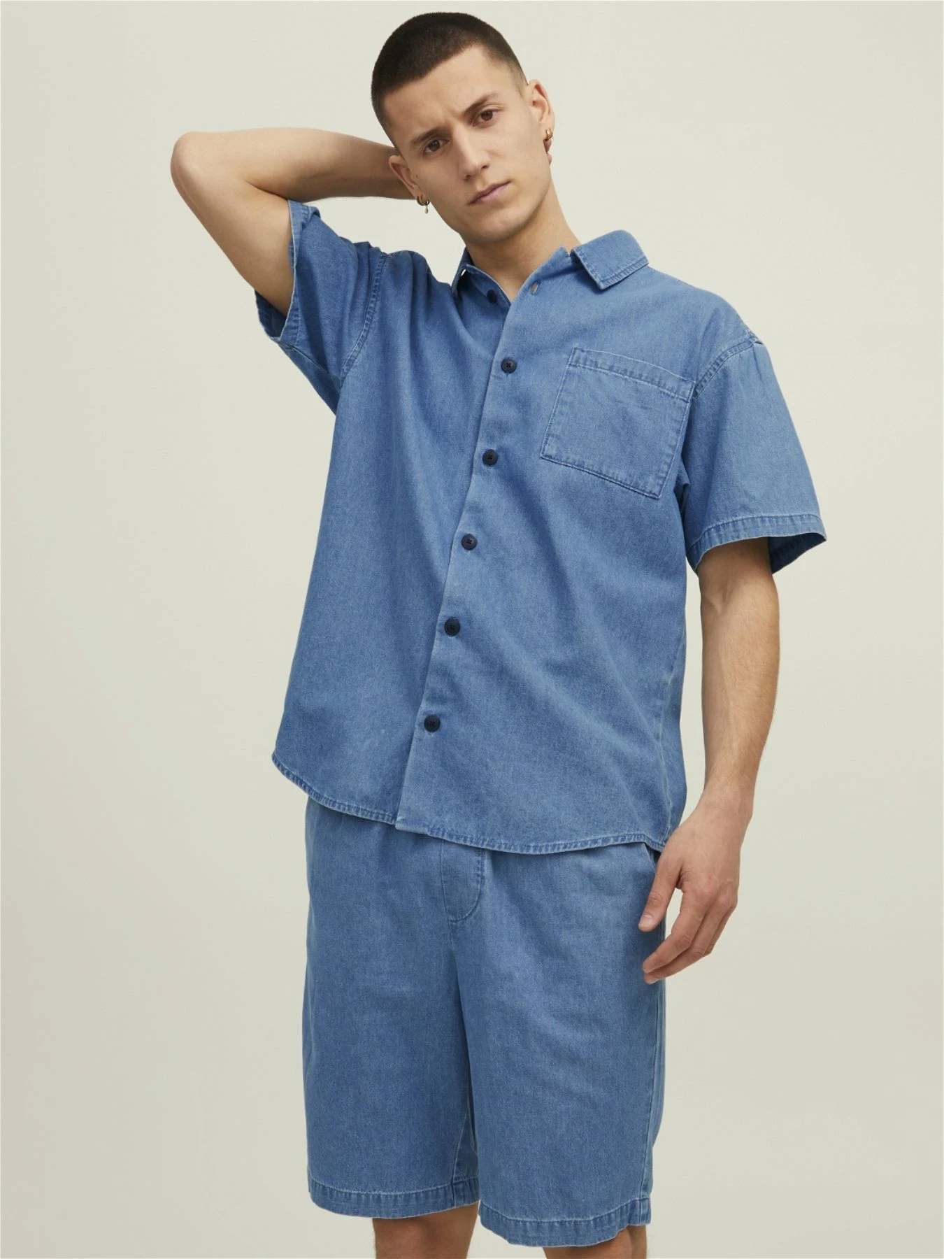 Рубашки JACK & JONES модель 12192639_BlueDenim Рубашки JACK & JONES модель 12192639_BlueDenim Фото