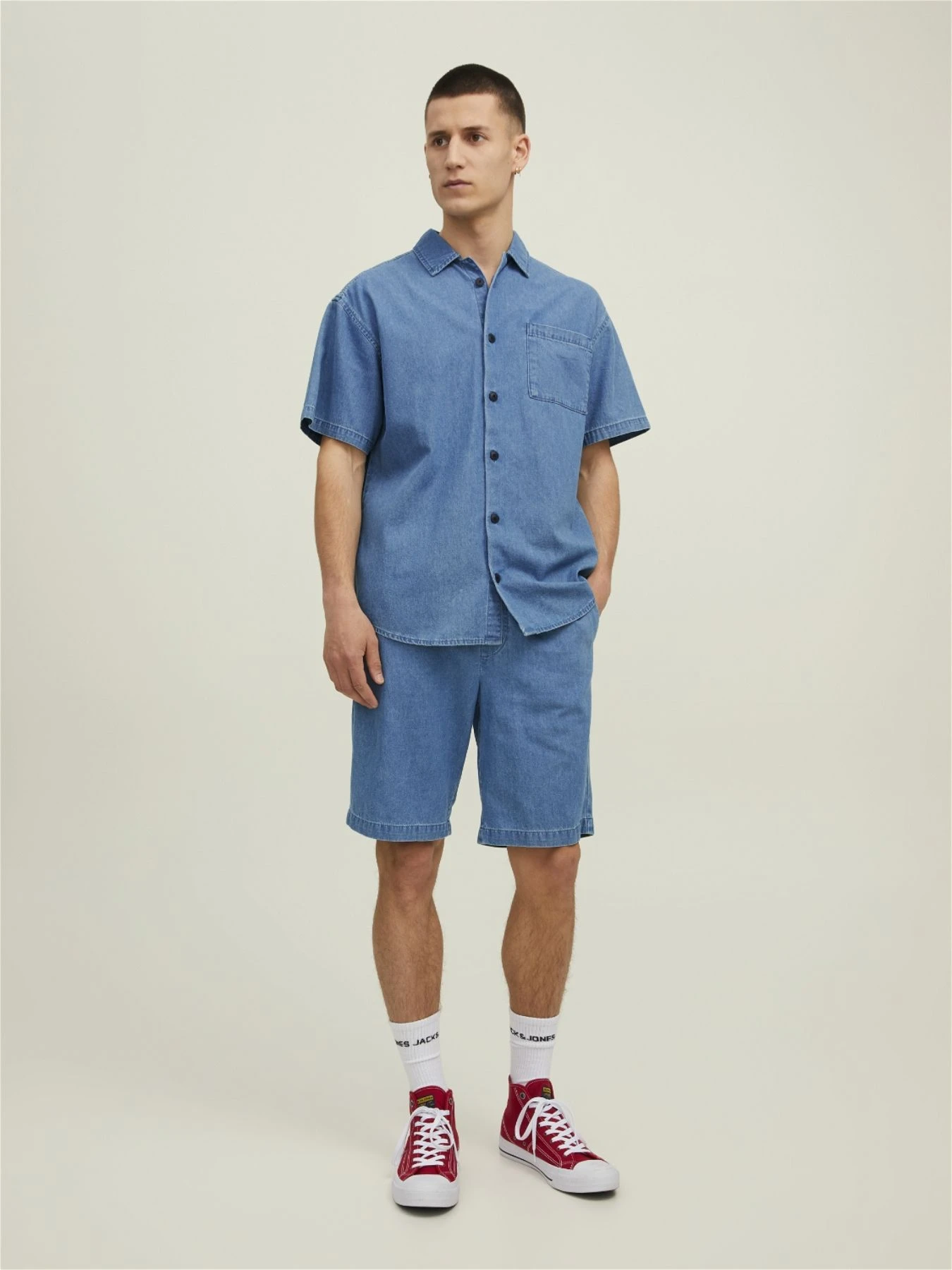 Рубашки JACK & JONES модель 12192639_BlueDenim Рубашки JACK & JONES модель 12192639_BlueDenim Фото
