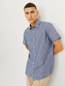 Рубашки JACK & JONES модель 12248592_FADEDDENIM Фото