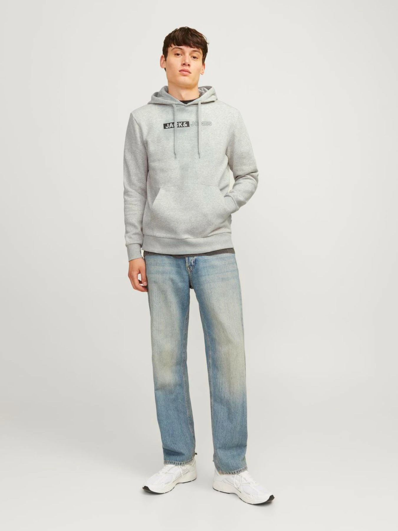 Худи и свитшоты JACK & JONES модель 12233599_WHITEMELANGE Фото