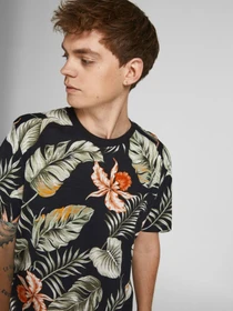 Футболки и поло JACK & JONES модель 12203764_NavyBlazerFLOWERAOP Фото