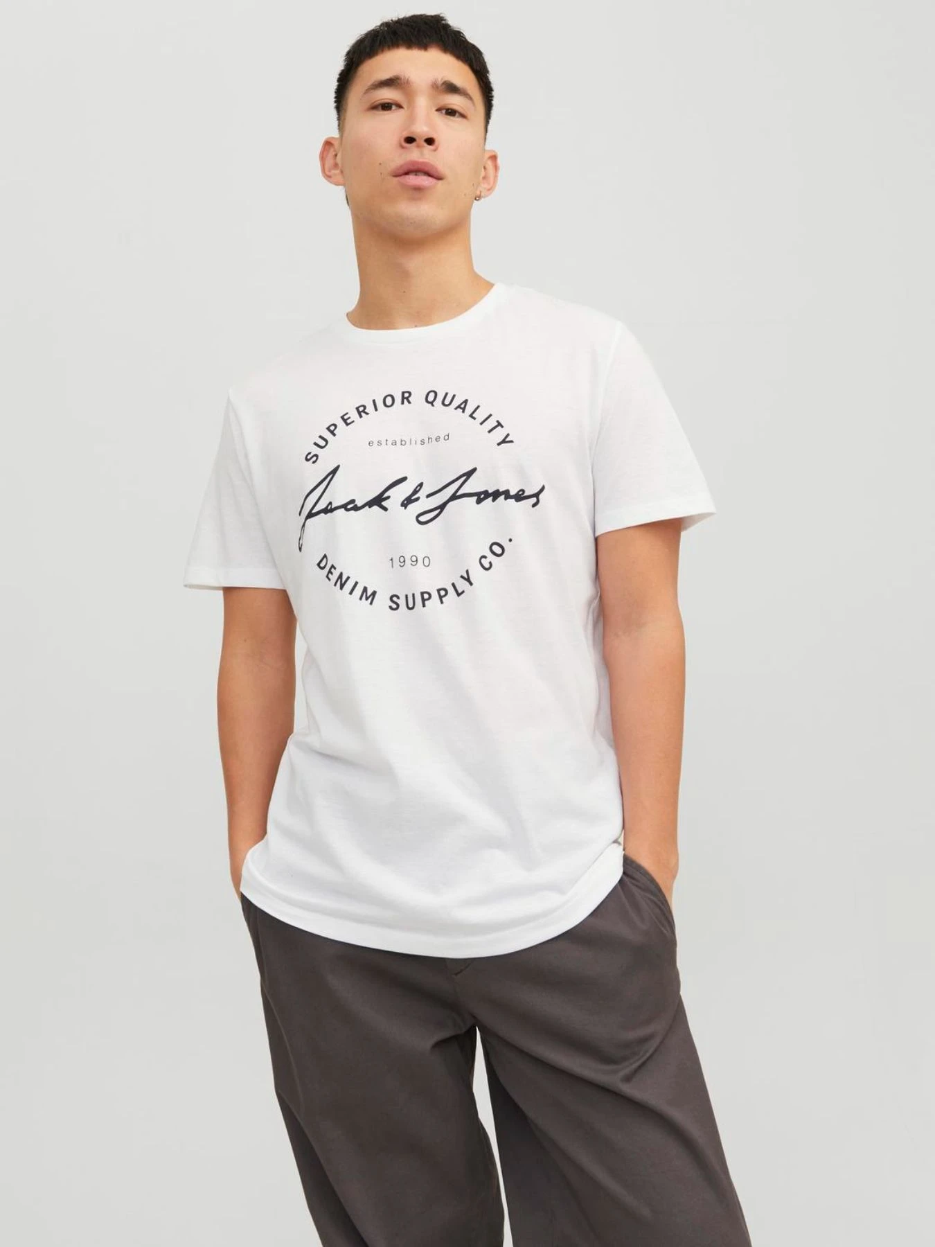 Футболки и поло JACK & JONES модель 12222037_White Фото