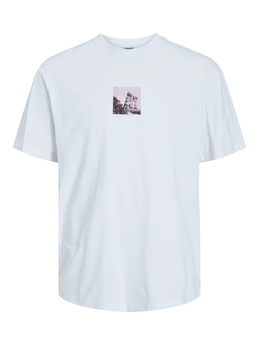 Футболкалар мен поло жейделер JACK & JONES үлгі 12253423_AlmondMilk Фото