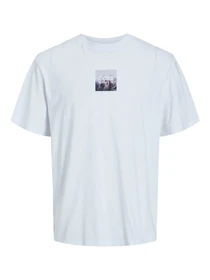 Футболкалар мен поло жейделер JACK & JONES үлгі 12253423_MARSHMALLOW Фото