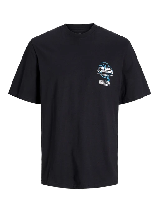 Футболкалар мен поло жейделер JACK & JONES үлгі 12256647_Black Фото
