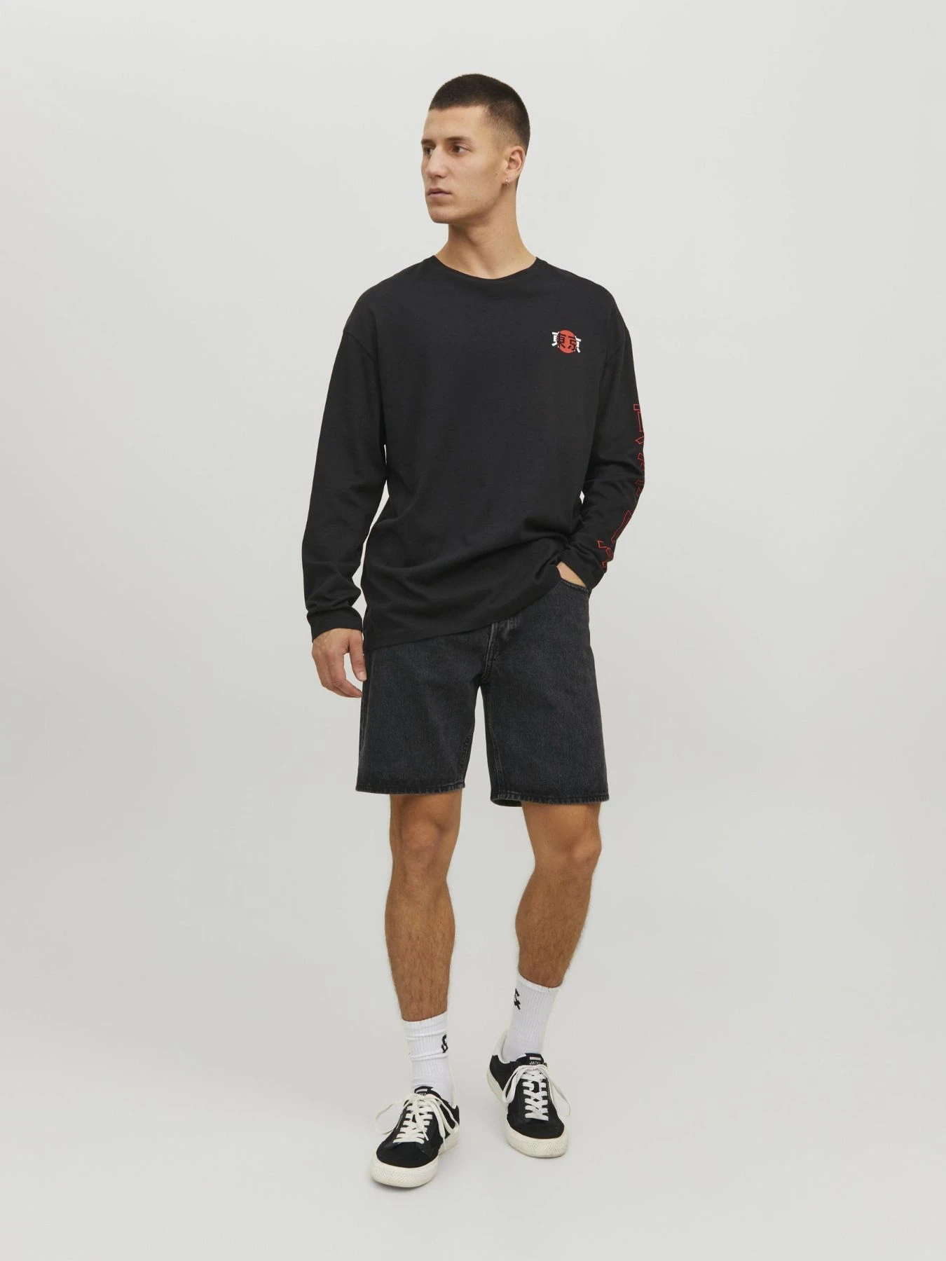 Шорты JACK & JONES модель 12223607_BlackDenim Фото