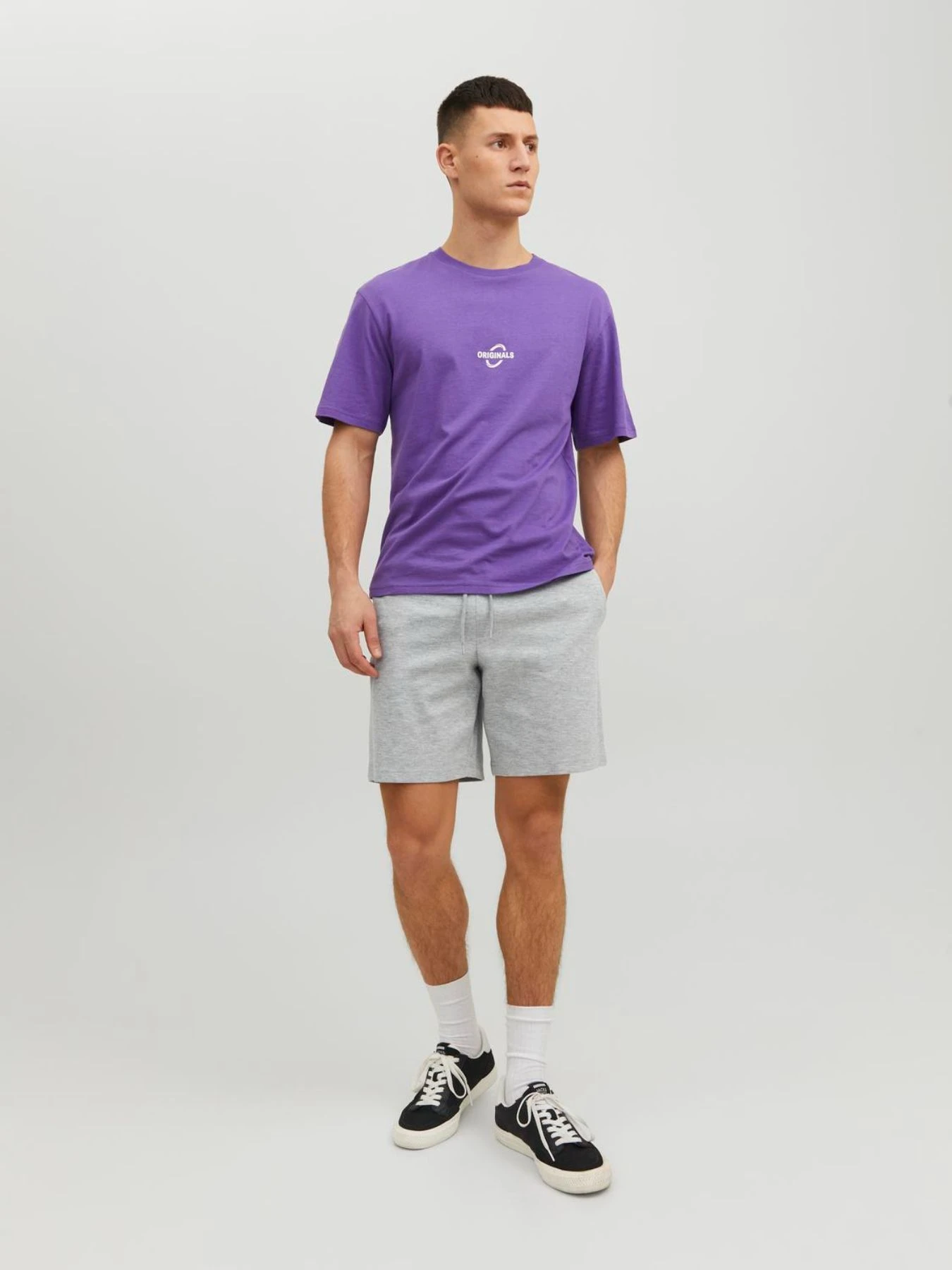 Шорты JACK & JONES модель 12224021_LIGHTGREYMELANGE Шорты JACK & JONES модель 12224021_LIGHTGREYMELANGE Фото