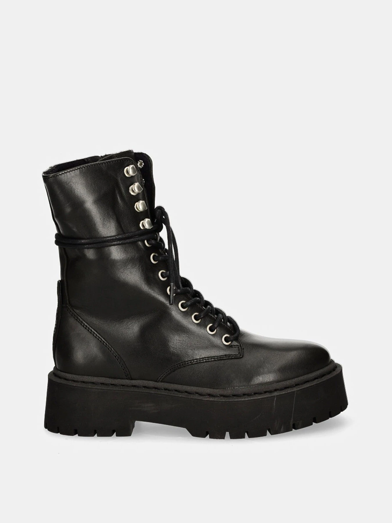 Ботинки и сапоги Steve Madden модель SM11003283 BLACK LEATHER Ботинки и сапоги Steve Madden модель SM11003283 BLACK LEATHER Фото