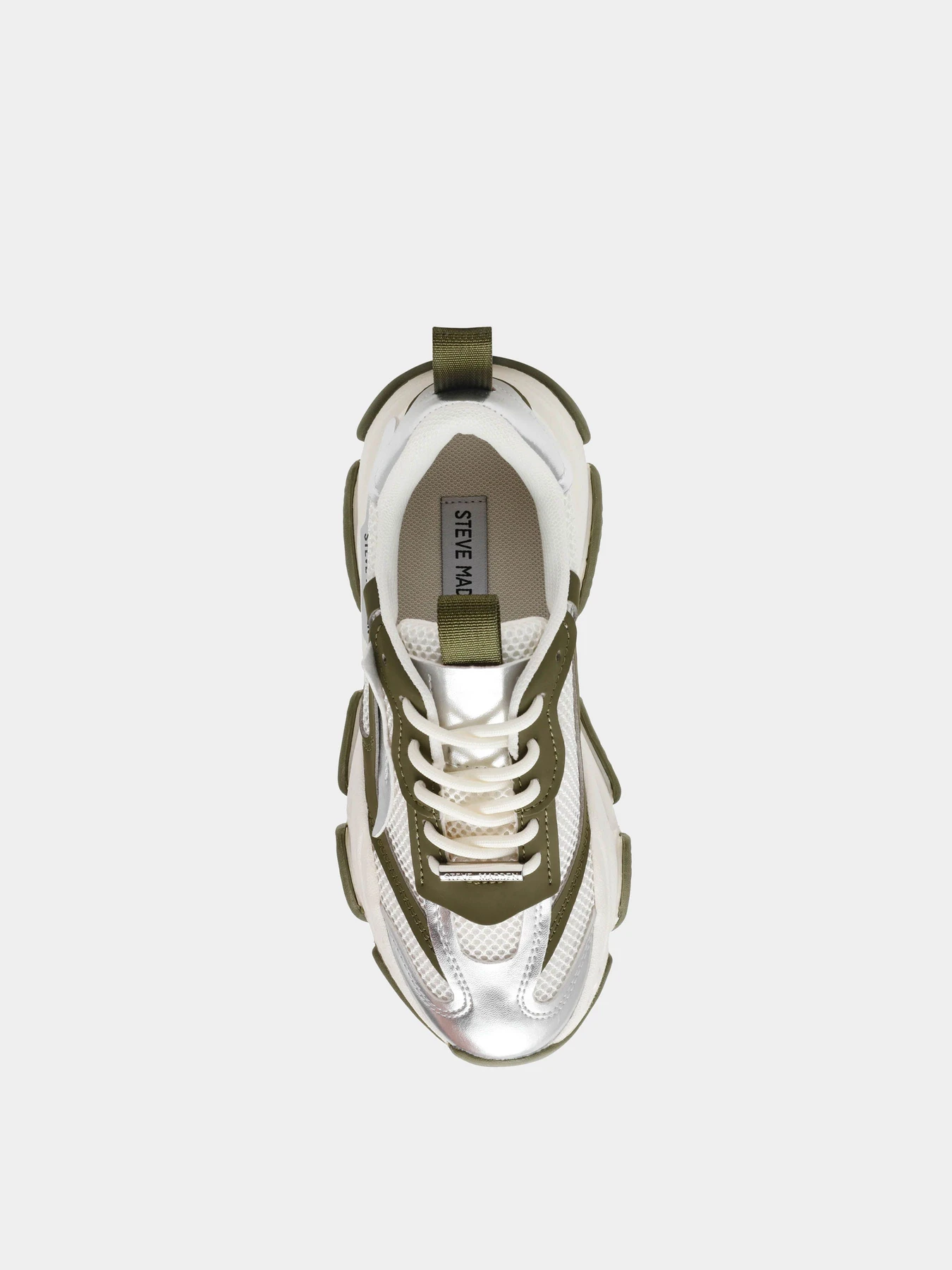 Кроссовки Steve Madden модель SM19000033 OLIVE/SILVER Кроссовки Steve Madden модель SM19000033 OLIVE/SILVER Фото