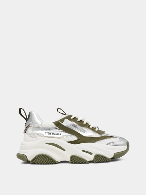 Кроссовки Steve Madden модель SM19000033 OLIVE/SILVER Фото
