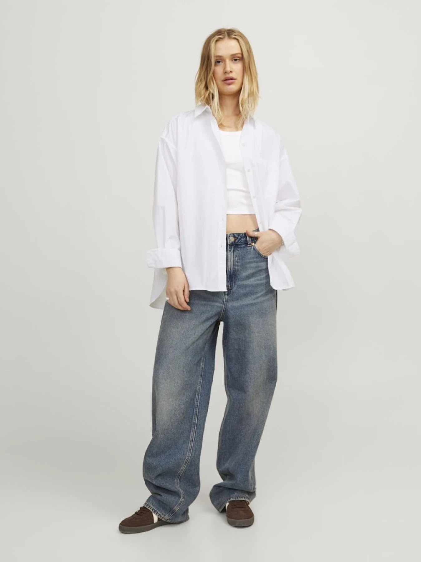 Рубашки JACK & JONES модель 12200353_White Рубашки JACK & JONES модель 12200353_White Фото
