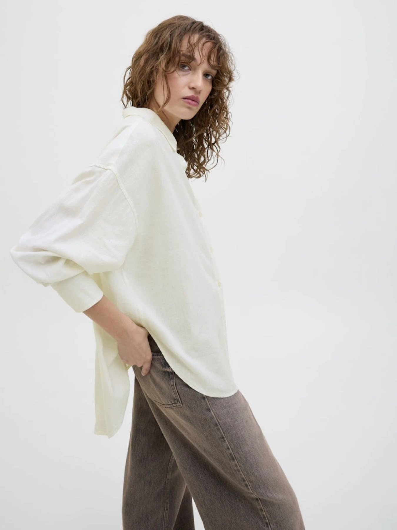 Рубашки JACK & JONES модель 12269668_BlancDeBlanc Рубашки JACK & JONES модель 12269668_BlancDeBlanc Фото