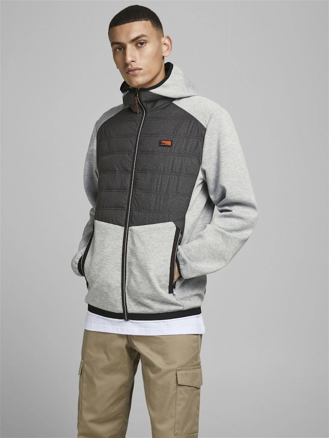 Куртки и дубленки JACK & JONES модель 12184739_LIGHTGREYMELANGE Куртки и дубленки JACK & JONES модель 12184739_LIGHTGREYMELANGE Фото