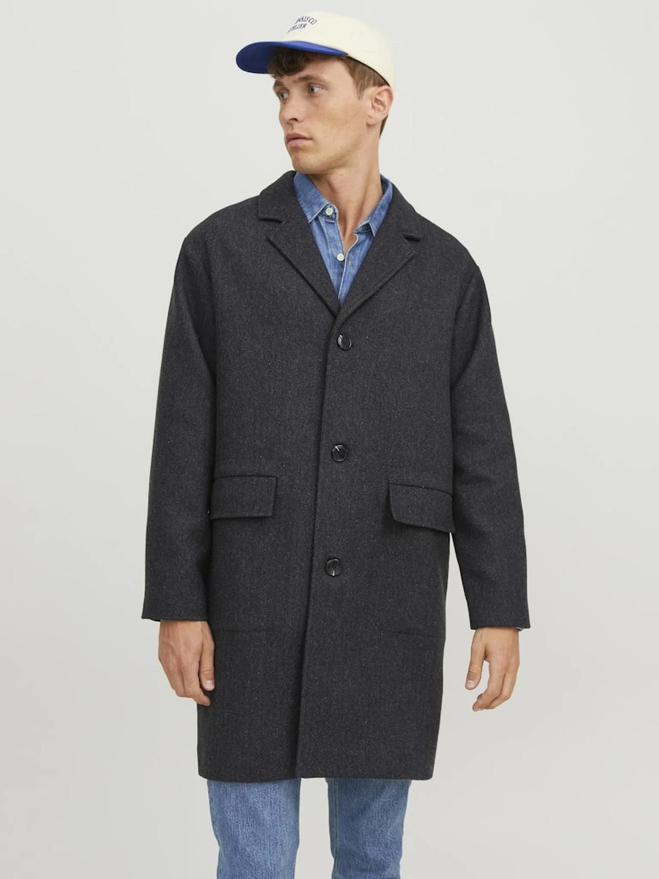 Пальто и плащи JACK & JONES модель 12238805_Darkgrey Фото