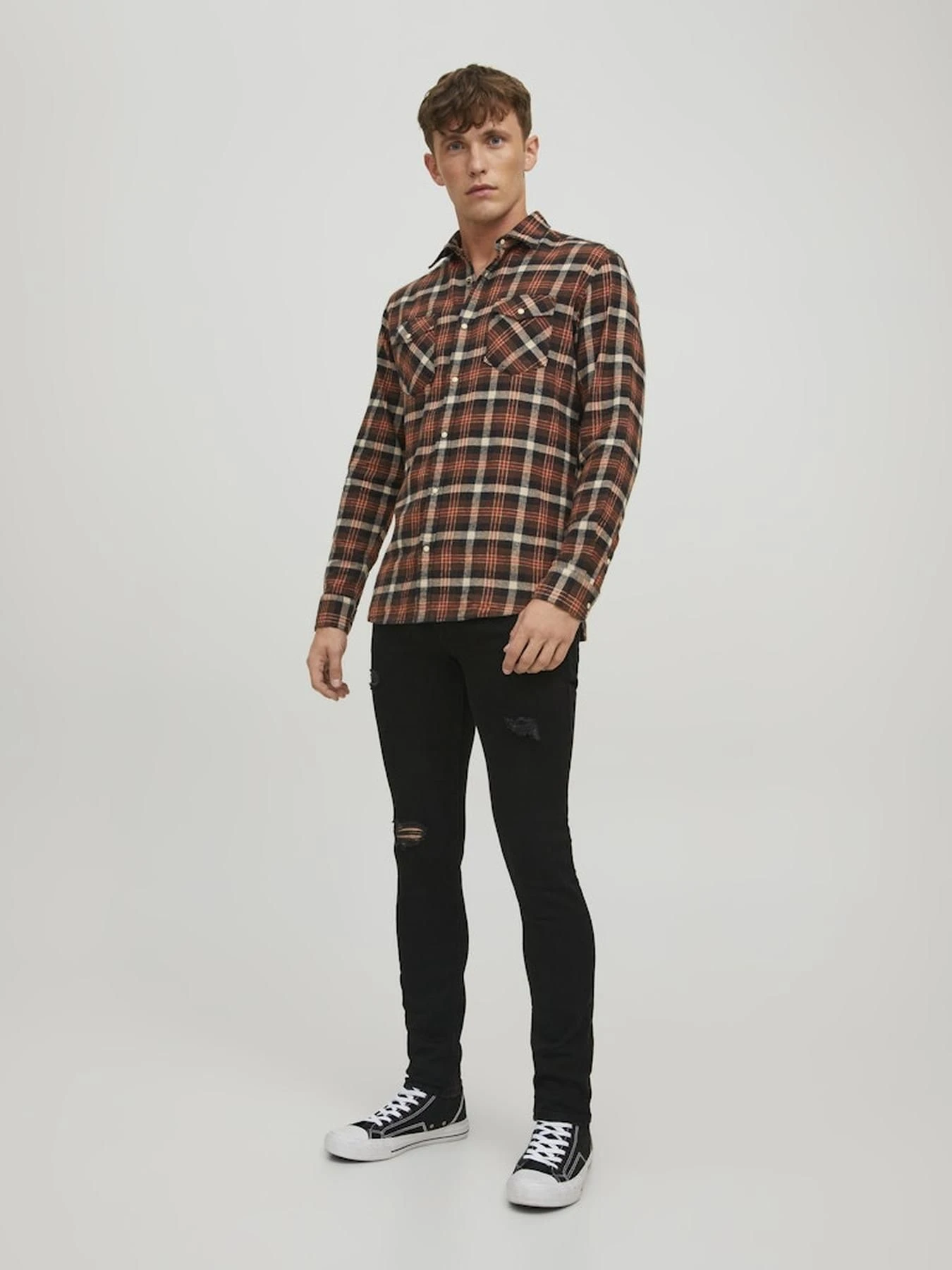 Рубашки JACK & JONES модель 12213402_Rubber Рубашки JACK & JONES модель 12213402_Rubber Фото
