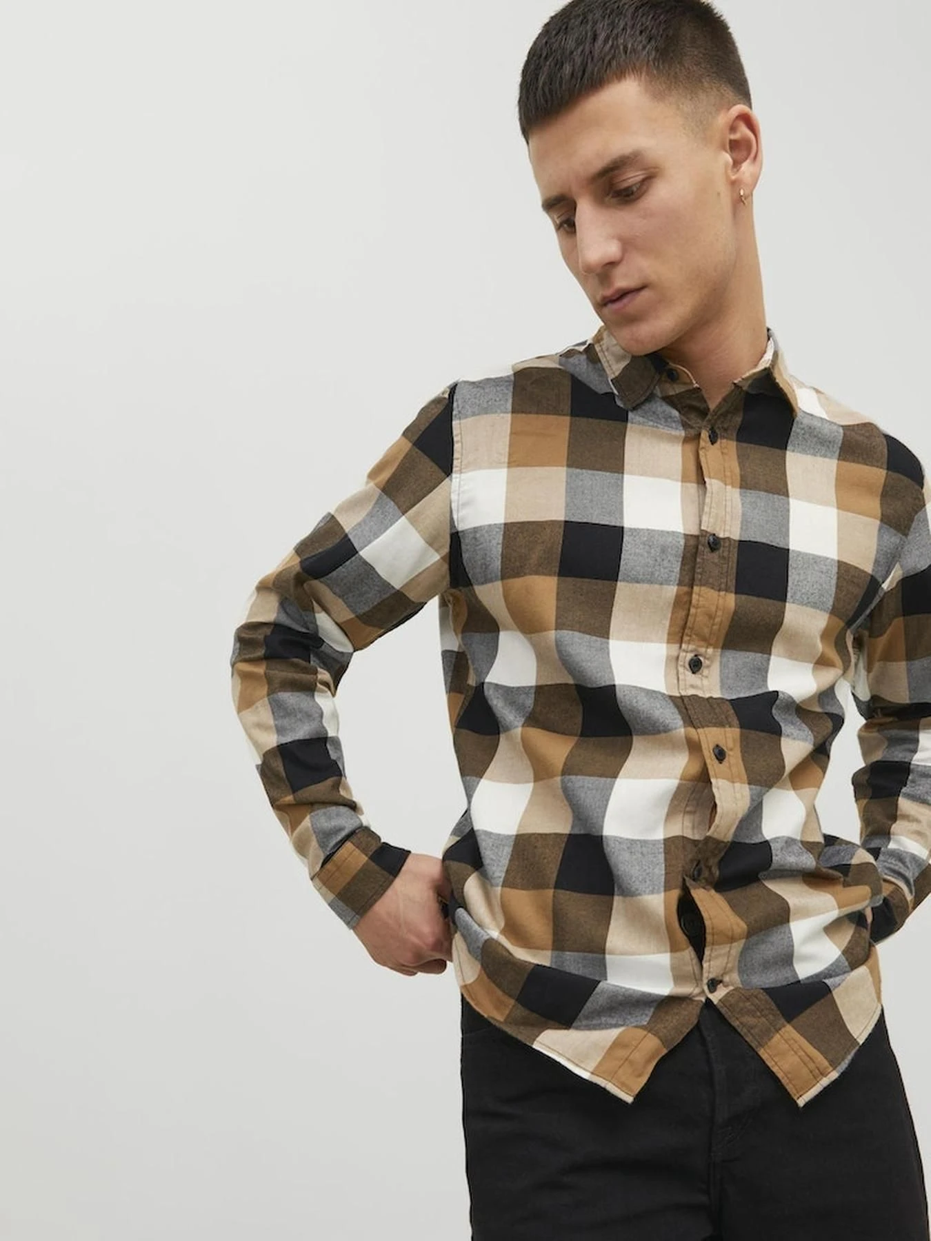 Рубашки JACK & JONES модель 12235965_Otter Фото