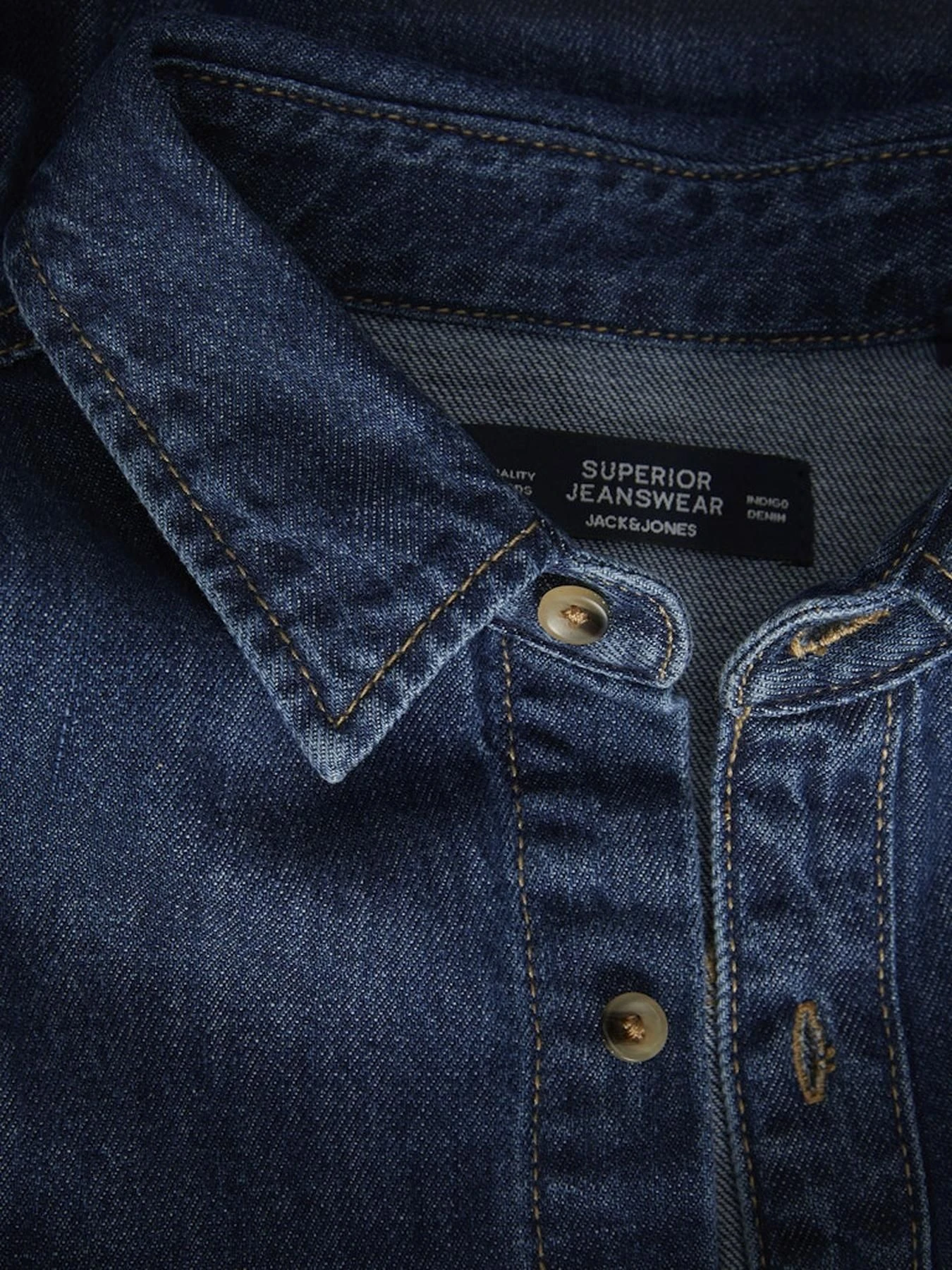 Рубашки JACK & JONES модель 12242462_BlueDenim Рубашки JACK & JONES модель 12242462_BlueDenim Фото