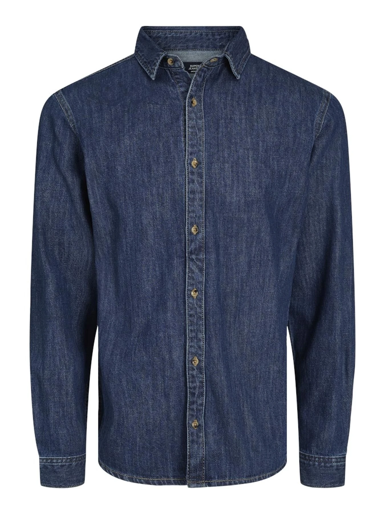 Рубашки JACK & JONES модель 12242462_BlueDenim Рубашки JACK & JONES модель 12242462_BlueDenim Фото