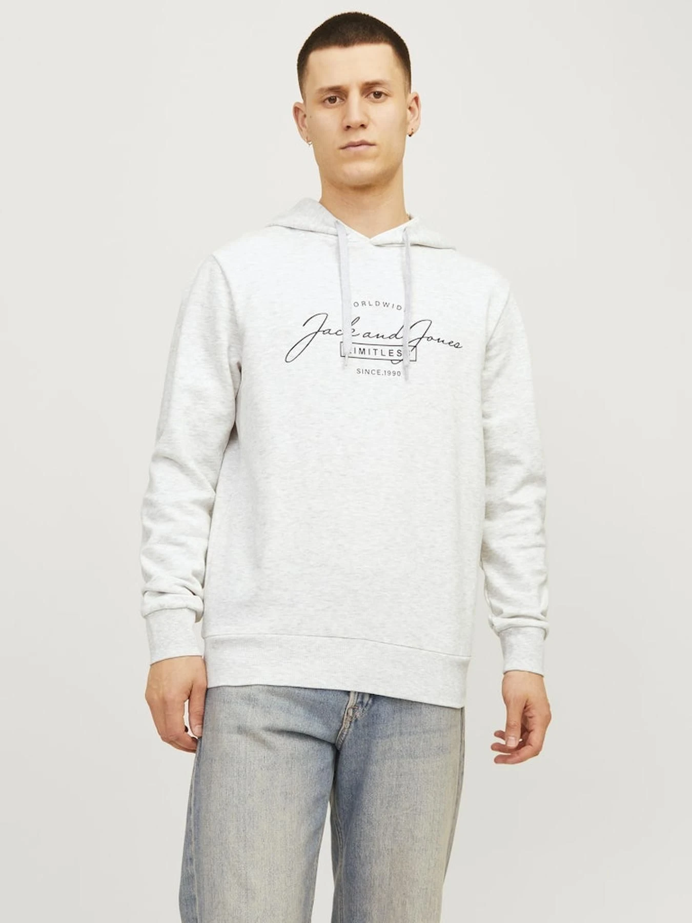 Худи и свитшоты JACK & JONES модель 12256838_WHITEMELANGE Худи и свитшоты JACK & JONES модель 12256838_WHITEMELANGE Фото