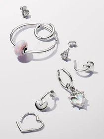 Серьги-кольца PANDORA Moments модель 293336C00 Фото
