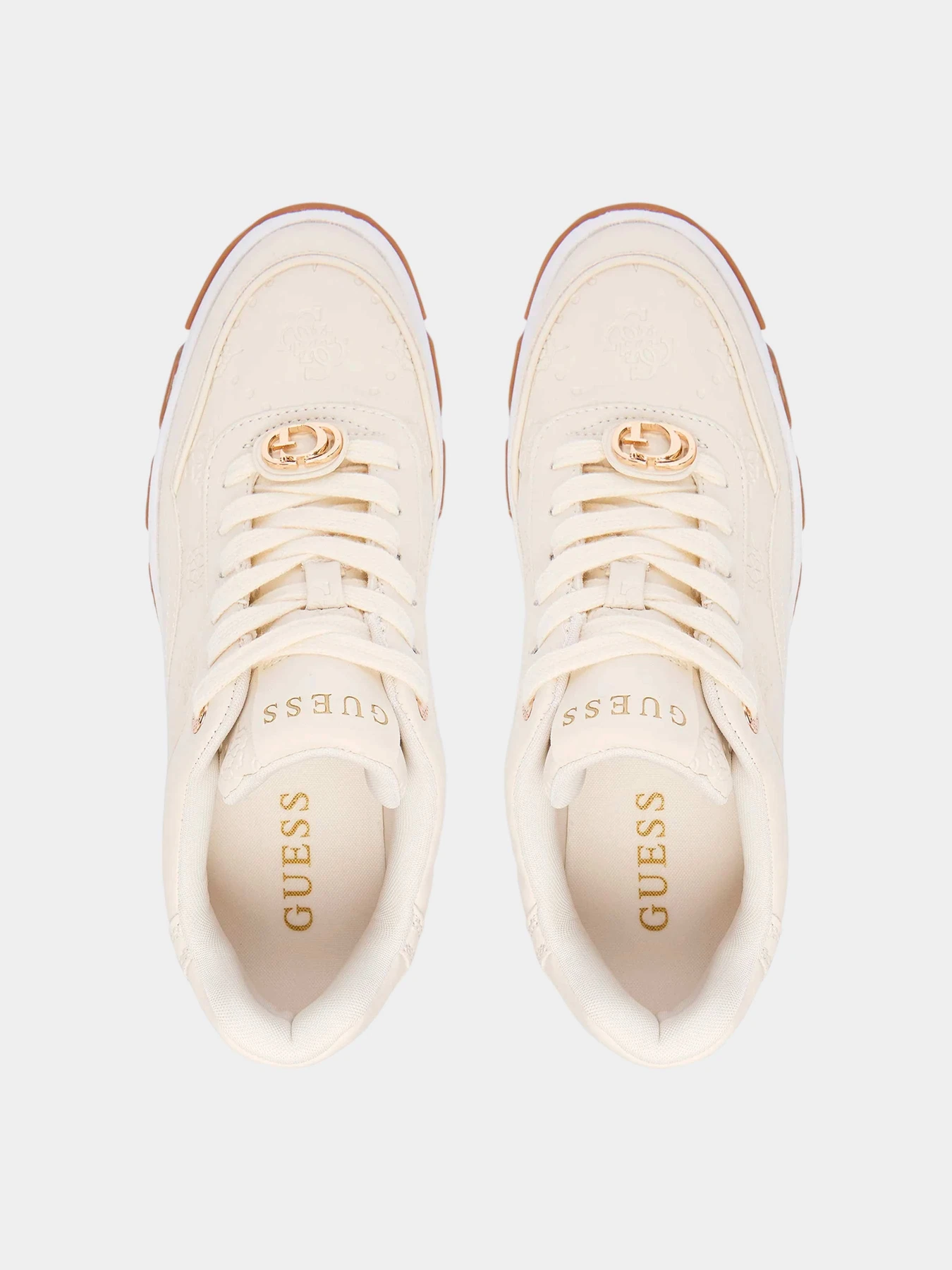 Кроссовки GUESS модель FLFBRT-PEL12-CREAM Кроссовки GUESS модель FLFBRT-PEL12-CREAM Фото