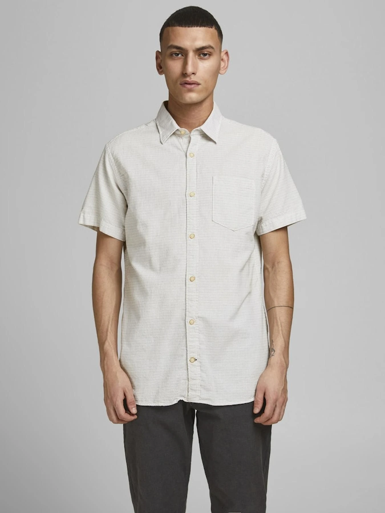 Рубашки JACK & JONES модель 12183575_CLOUDDANCER Рубашки JACK & JONES модель 12183575_CLOUDDANCER Фото