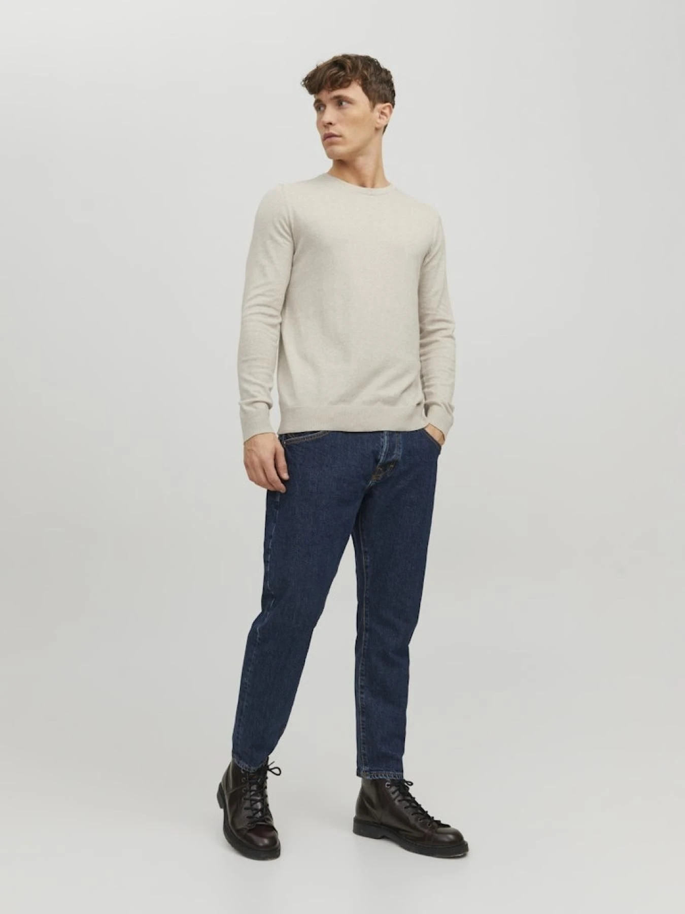 Свитры и кардиганы JACK & JONES модель 12208364_Oatmeal Свитры и кардиганы JACK & JONES модель 12208364_Oatmeal Фото