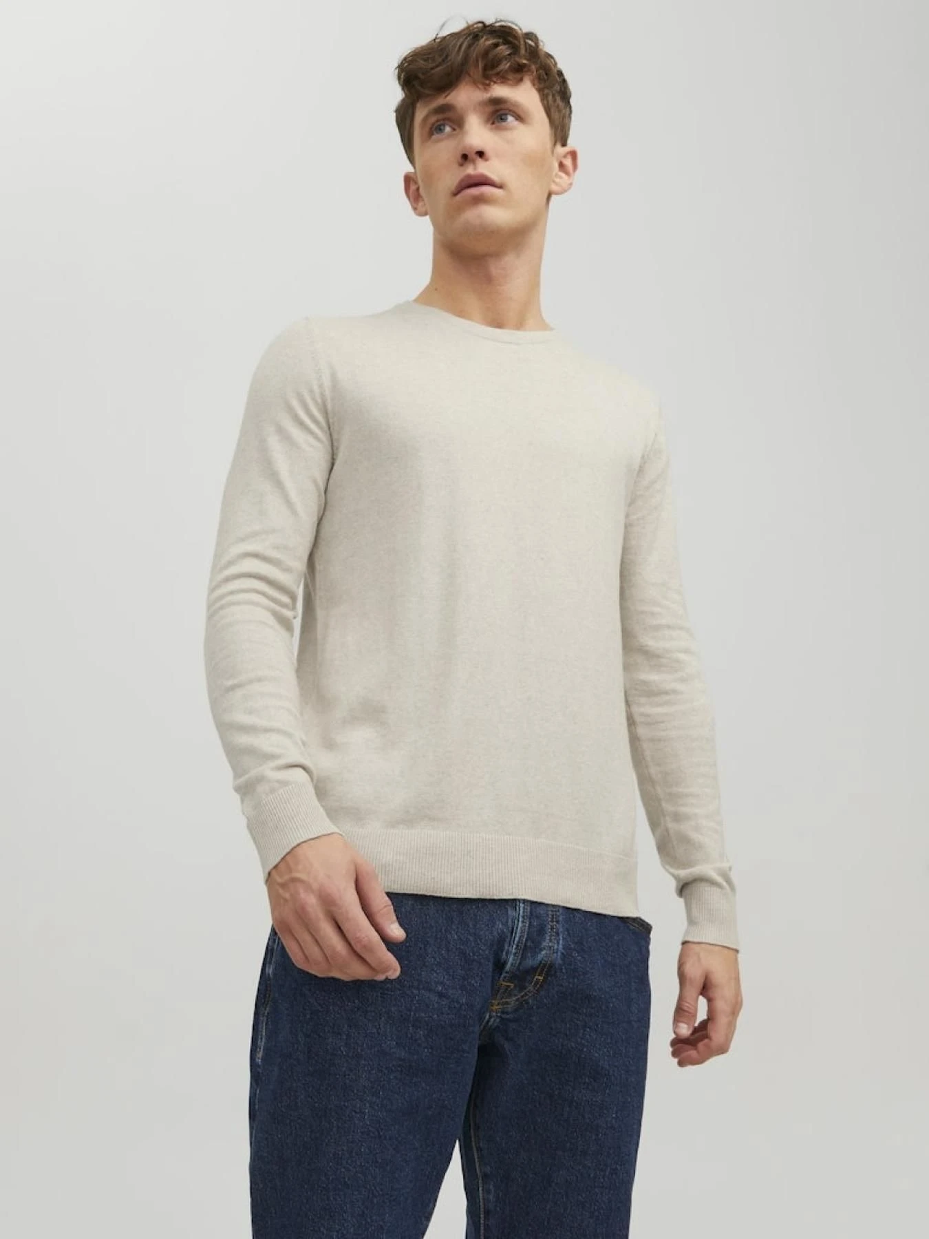 Свитры и кардиганы JACK & JONES модель 12208364_Oatmeal Свитры и кардиганы JACK & JONES модель 12208364_Oatmeal Фото