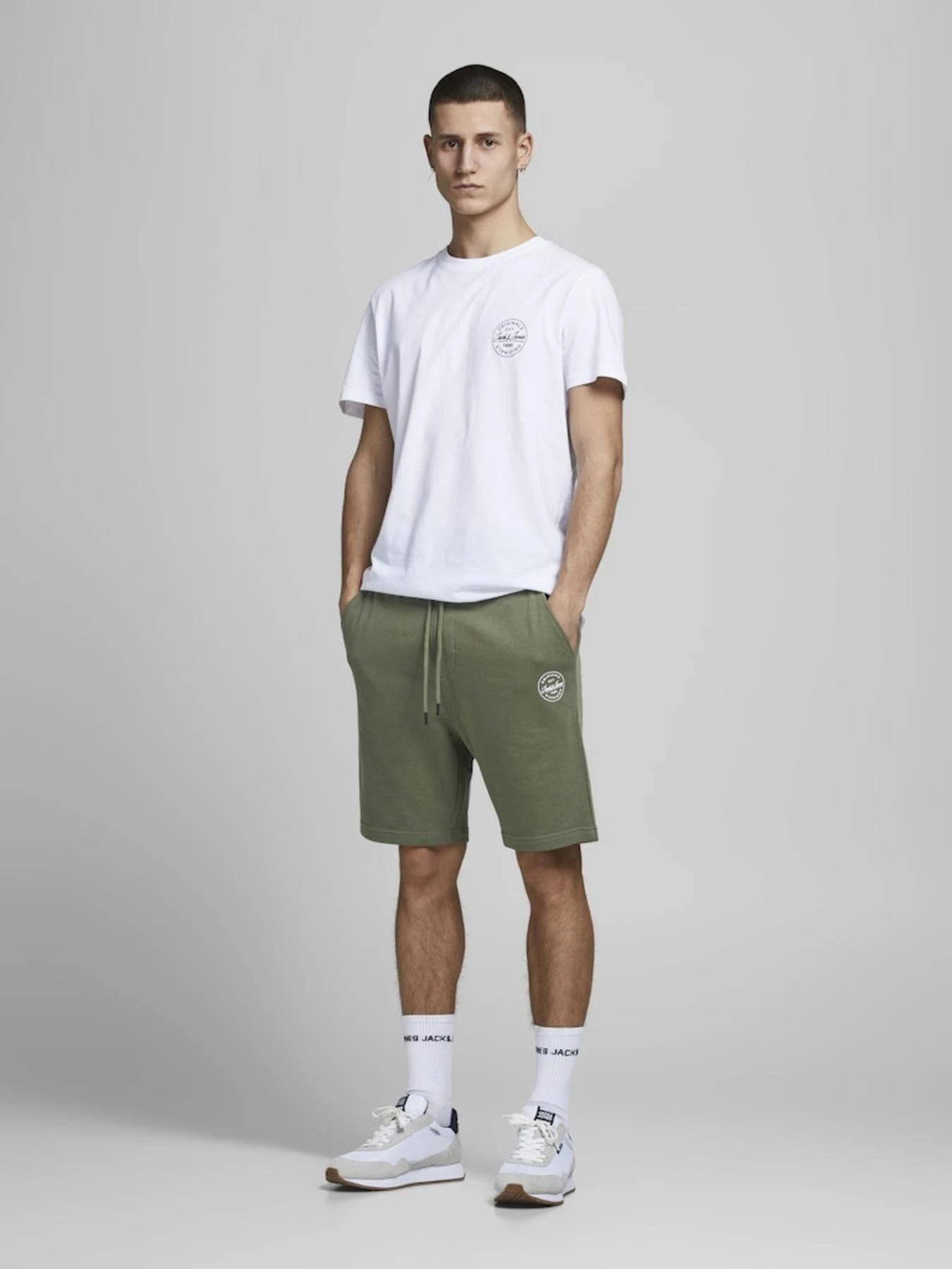 Шорты JACK & JONES модель 12182595_Dustyolive Шорты JACK & JONES модель 12182595_Dustyolive Фото
